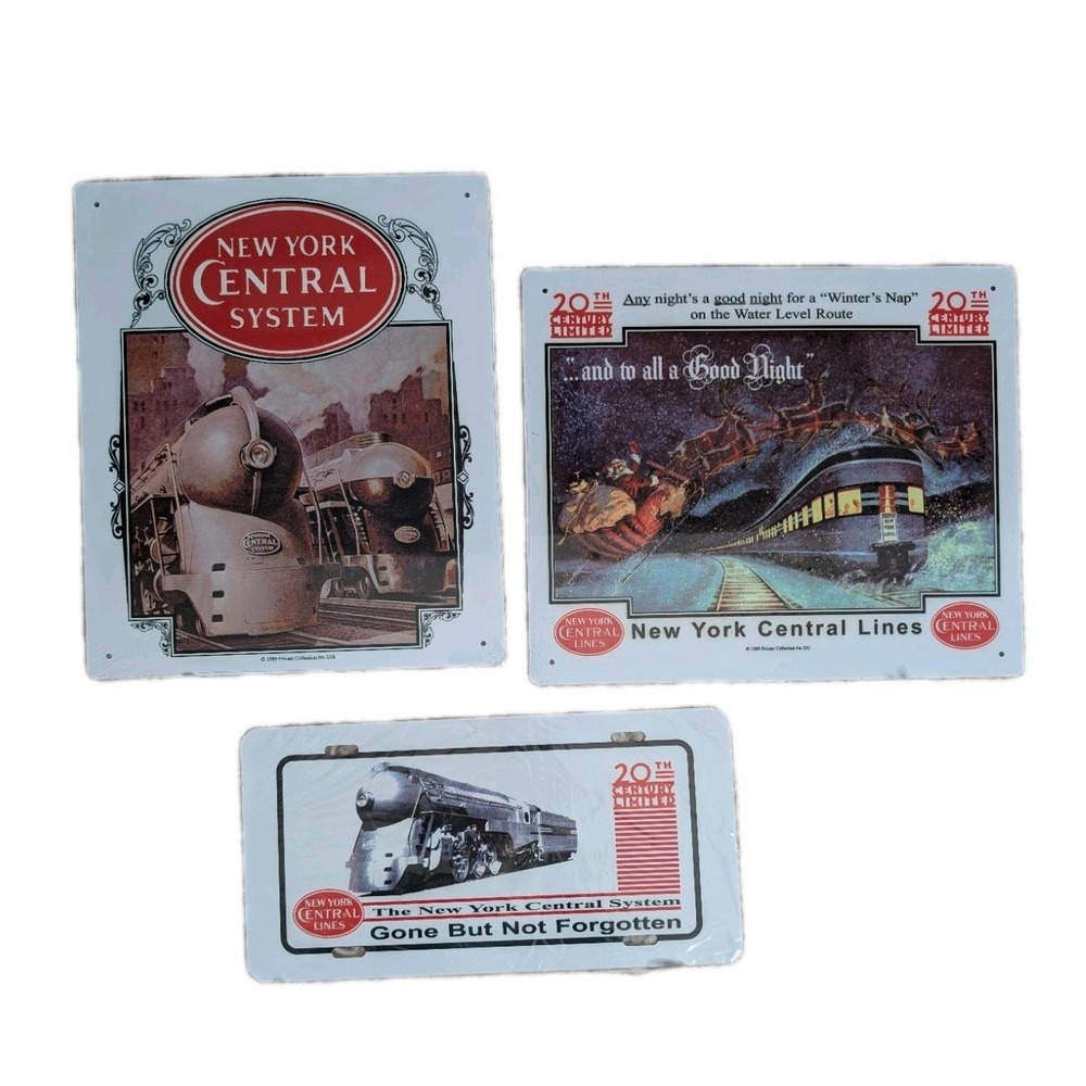 New York Central Station Collection Aluminum Wall Decor Signs License Plate